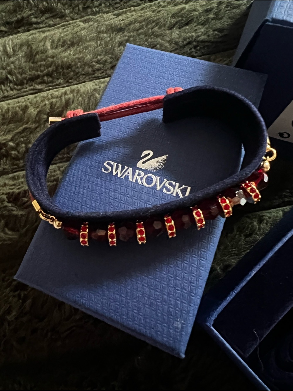 Swarovski Navy Box with White Labels